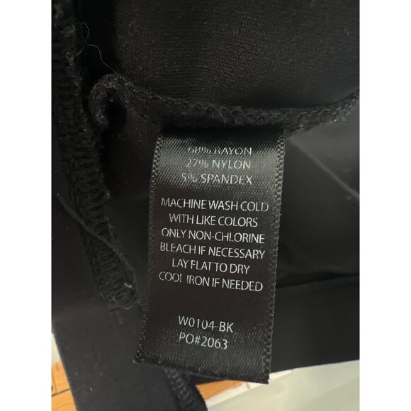 Betabrand Womens 2XL Petite Black Dress Yoga Pants Rayon Black Wide Leg - Picture 5 of 8